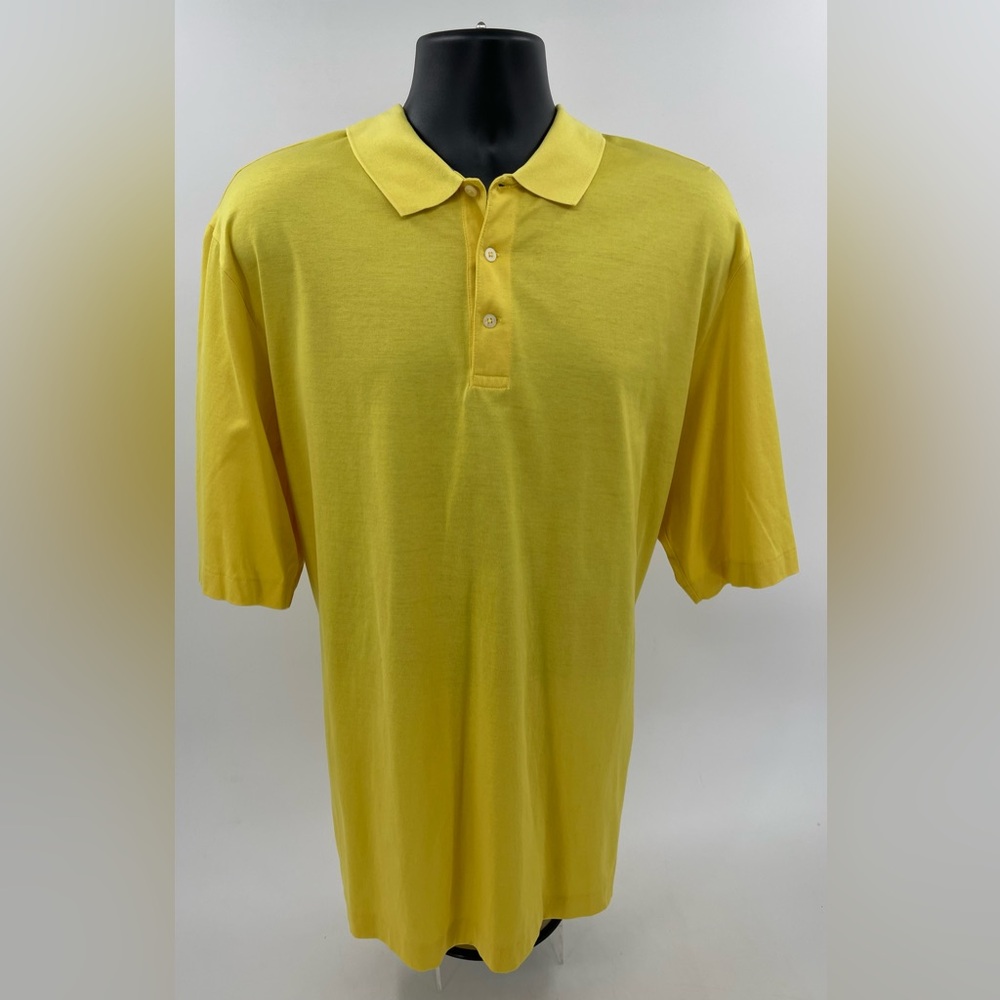 Polo Golf Ralph Lauren‎ Polo Shirt Adult Pima Cotton Lemon Yellow Solid Men’s XL